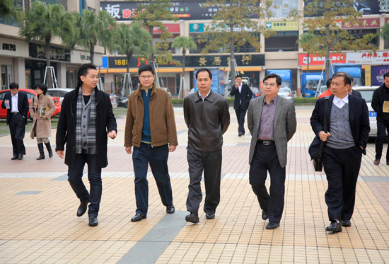 海口市商务局考察团来富逸装饰广场参观指导